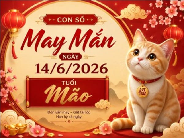 Những con số may mắn ngày 14 tháng 6 năm 2026 của tuổi Mão theo năm sinh